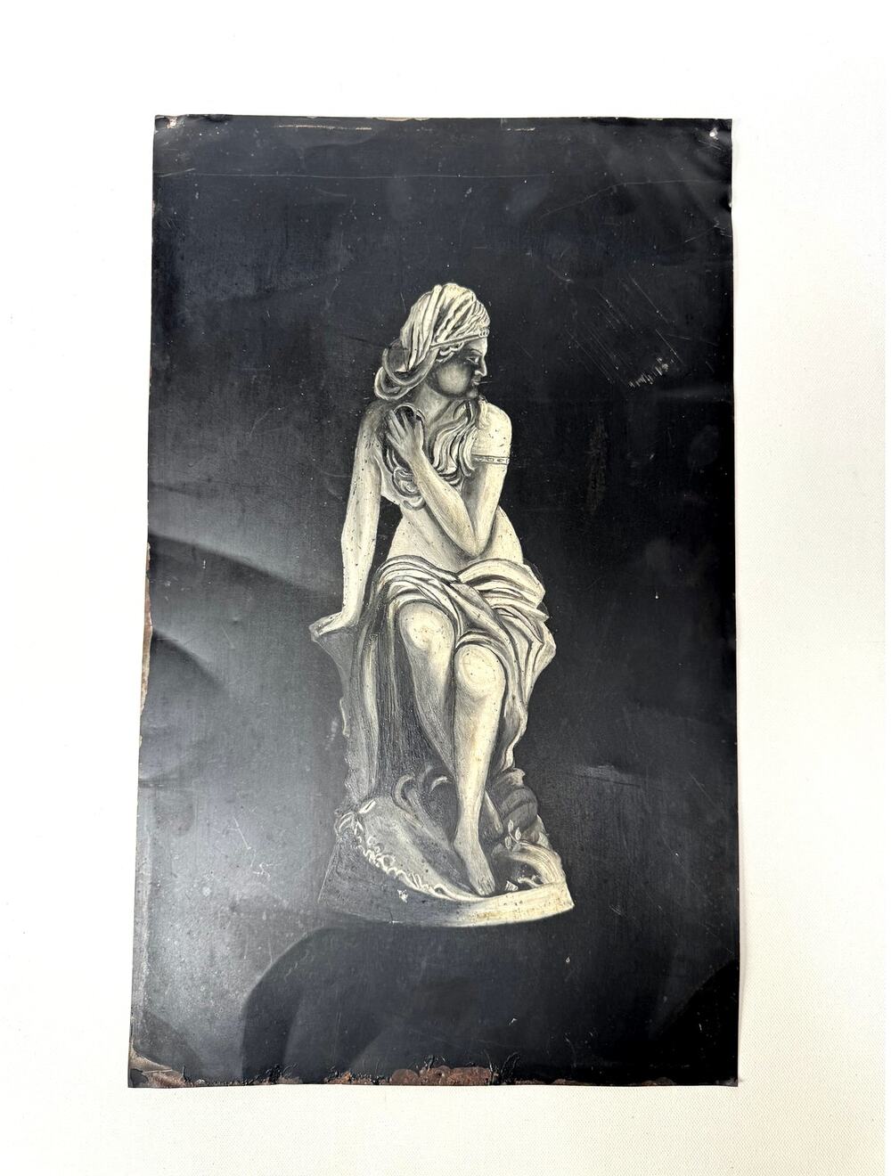 Vintage Painted Metal Panel After Lombardiโs Susanna